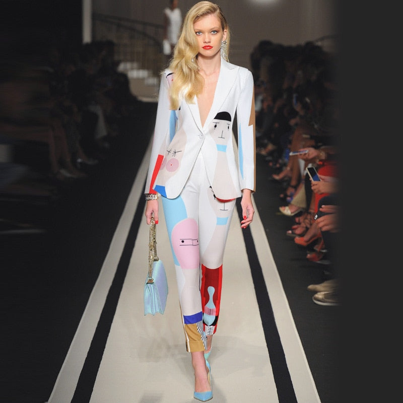 Blazer + Pants Runway Suit Set