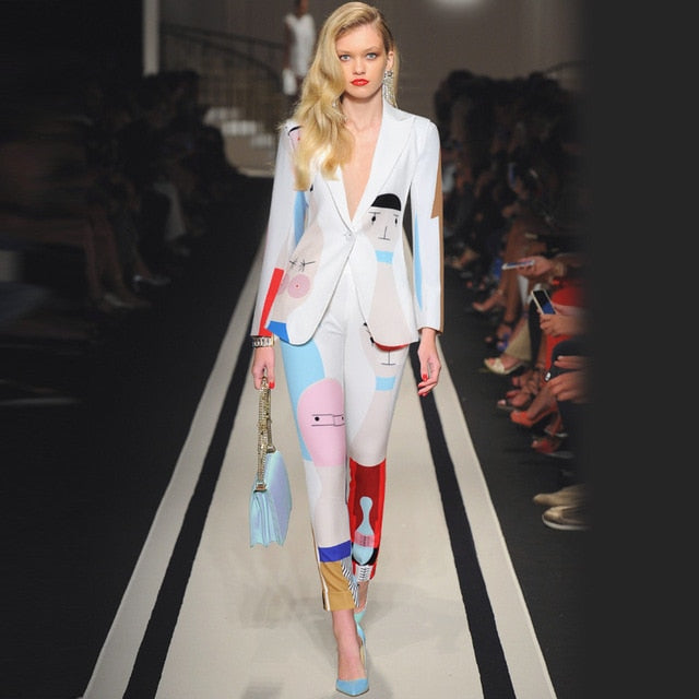 Blazer + Pants Runway Suit Set