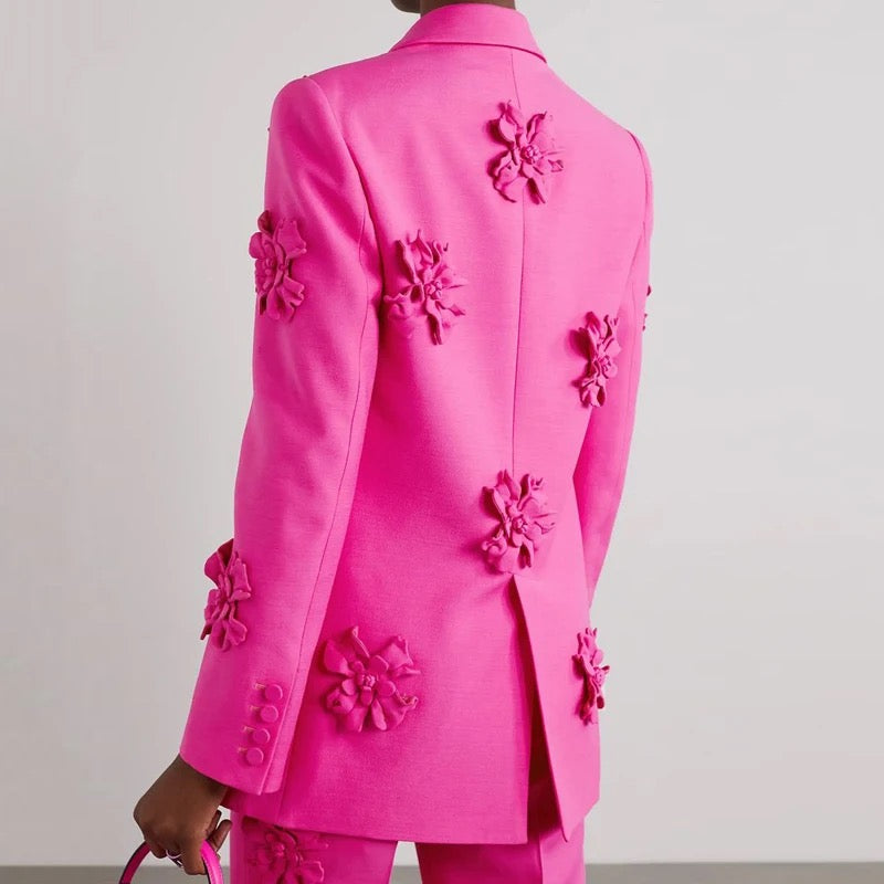 Alma Neon Pink Blazer & Pants Sets