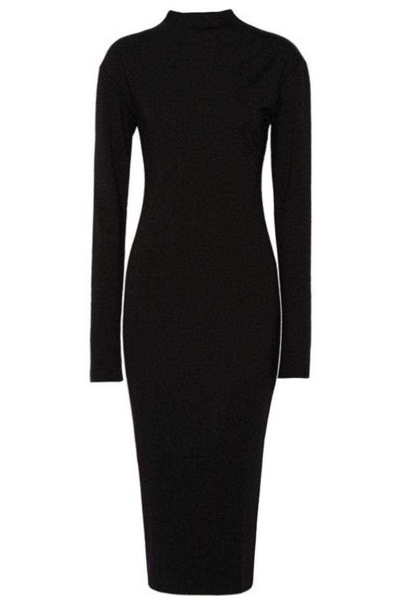 High Neck Midi Dress - 5 Colors