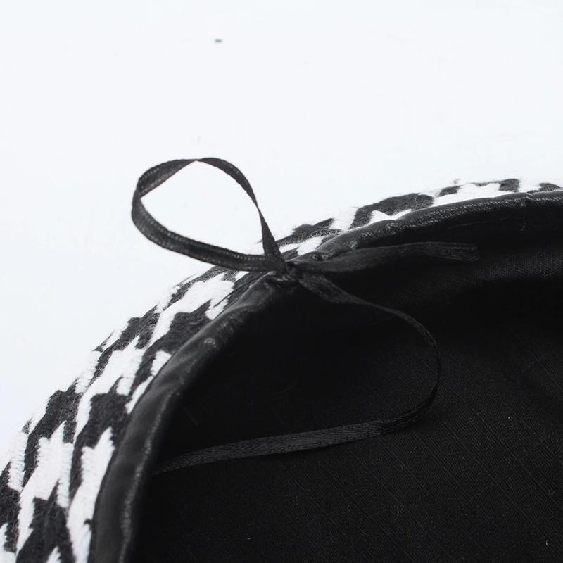 Houndstooth Beret